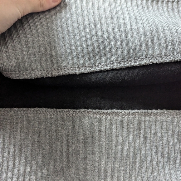 Mens Grey Zara Ribbed Crewneck - Picture 4 of 4